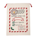 2025 Hot Selling Christmas Sack Canvas Bag Cotton Drawstring With Customized Logo Sublimation Blank Christmas Santa Gift Bag