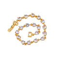 Vintage 18K Gold Plated Jewelry Copper Brass Diamond Bracelet Bracelet Zircon Women Gold Plated Bracelet Design for Girls