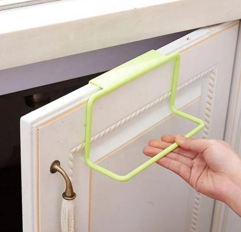 Plastic Non-marking Rag Hanging Towel Rack Holder Organizer Bathroom Kitchen Cabinet Cupboard Hanger for Home