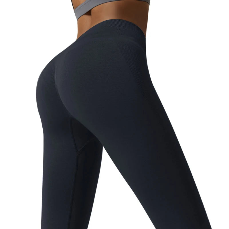 High Waisted Seamless Yoga Leggings Pants Gym Fitness Workout Print Leggings With Elastic Waist Closure for Adults