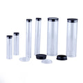 Custom Transparent Round Plastic Packaging Tube for Lipstick with Flip Top Cap and Screen Printing