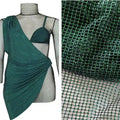 SS10 Hot Fix Crystal Emerald Green Rhinestone Strass Iron Fishnet Mesh Sewing Material for Wedding Dress