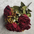 Centerpiece Flower Valentines Gifts Artificial Flowers Christmas Decoration 11 Branch Rose