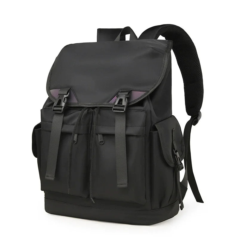 Outdoor Leisure Fashion Nylon Computer Backpack Custom Logo Large Capacity Flip-top Travel Backpack Sports Work Bag