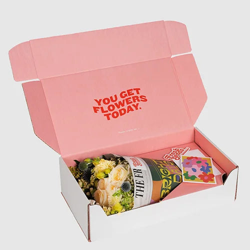 Custom Kraft White Cardboard 7X5X4 Paper Box Gift Packaging Floral Box Package Flower Shipping Box