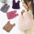 Japanese Korean Large Capacity Foldable Magic Pleated Bubble Reusable Polyester Handled Lightweight Fast Delivery Shopping Bag