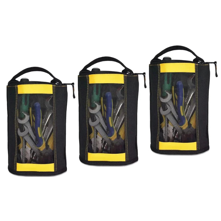 Portable Zipper Canvas Mini Tool Pouch Chest Automotive Black Small Tool Kit Bags for Motorcycle With Mesh