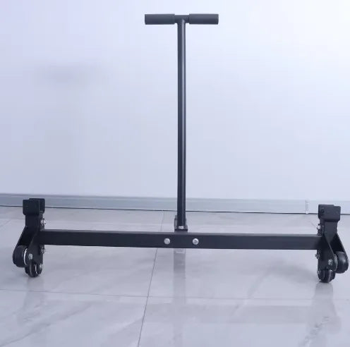 Heavy-Duty 900lb Capacity Deadlift Jack Barbell Stand with Wheels Easy Weight Plate Replacement Efficient Weightlifting Training