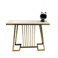 Living Room Long Beige Travertine White Marble Console Table Modern Calacatta Viola Marble Side Table