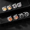 Newly Designed Alloy Round Diamond-studded Business Cufflinks for Men and Women Also Use Gift Cufflinks