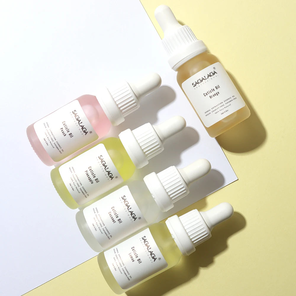 SAGALAGA Revitalizing Cuticle Oil Repaired Cuticles 15ml Dropper Bottle Overnight Damaged Skin and Thin Nails Milk and Honey