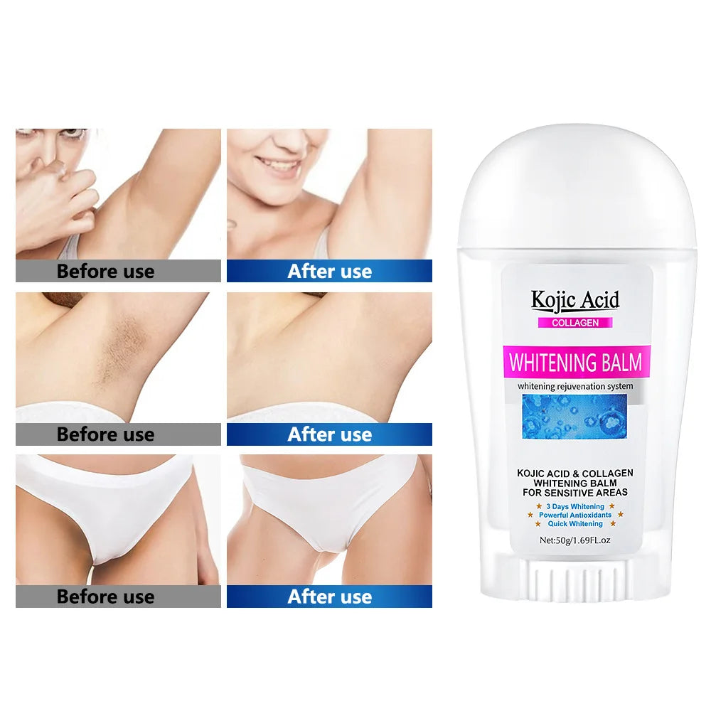 Natural Deodorant Antiperspirant Under Arm Balm Women Men Kojic Acid Collagen Armpit Whitening Cream Deodorant