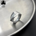 VAF Cool Hip Hop Matte Ring Bague Homme Cincin Pria Punk Stainless Steel Irregular Ring for Men Matter Unregelmabiger Ring