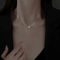 K151 Wholesale Collier 925 Sterling Silver 6MM 8MM 10MM Real Pearl Charm Pendant Women Simple Elegant Fashion Jewelry Necklaces