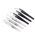 High Temperature Ceramic Replaceable Tips Tweezers Black Silvery Large Ceramic Ceramic Tip Tweezers