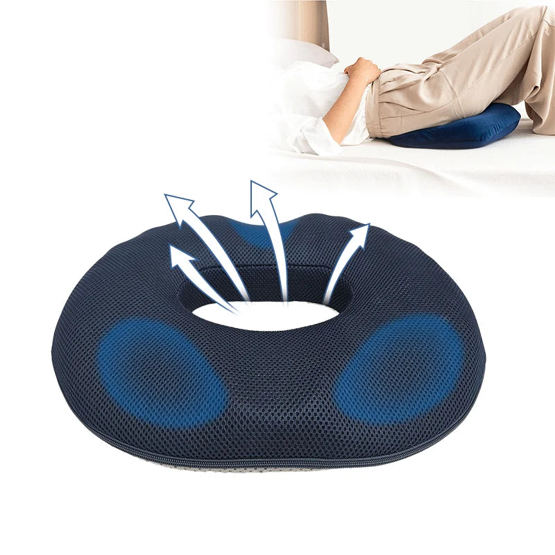 OEM Custom Memory Foam Donut Pillow Seat Cushion Ergonomic Design Removable & Washable Bedsores Coccyx Postoperative Hemorrhoid
