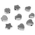 Handmade Designs Jewelry Making Accessories Stainless Steel Star Heart Cross Hole Beads Charm Pendant