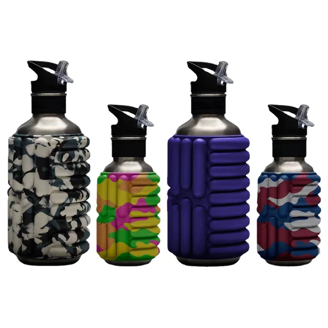 ZJFIT Customizable Gym Sports Water Bottle Fitness Foam Roller and Massage Tools Made of EVA and Steel