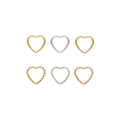 Tiny Gold Filled Heart Rings Women Permanent Jewelry Making 925 Sterling Silver Patterned Ring Connector