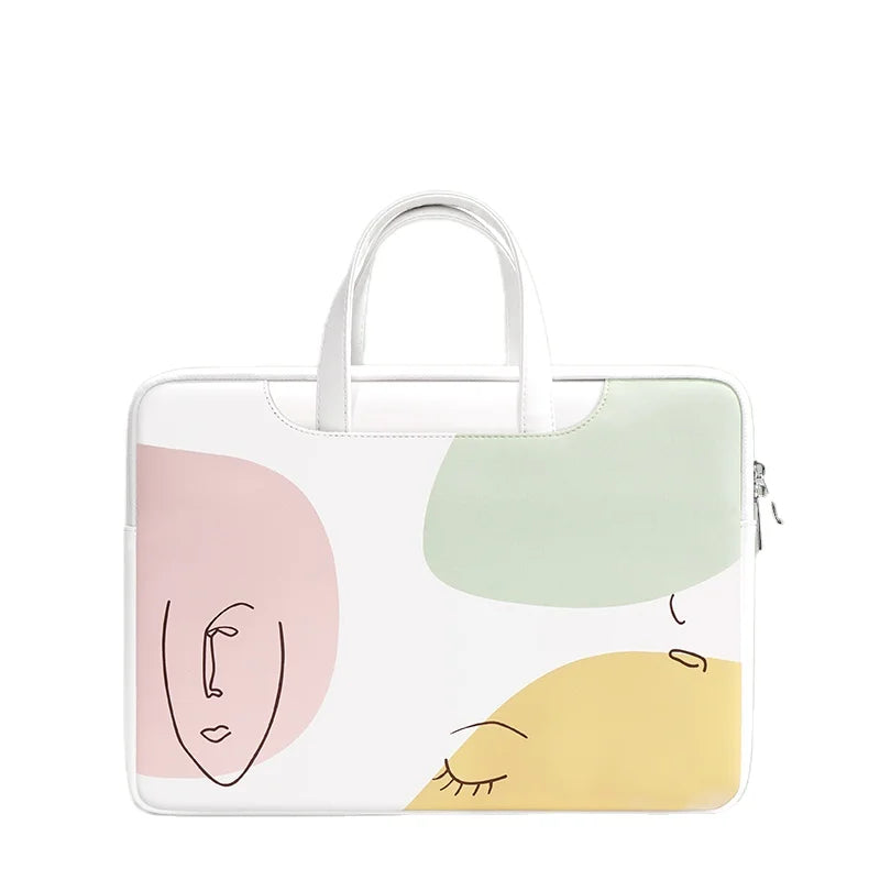 New Custom Mini Cute Laptop Bags for Girls Pu Leather Waterproof Women 13.3 Inch  Huawei HP Office Hand Bag Briefcase