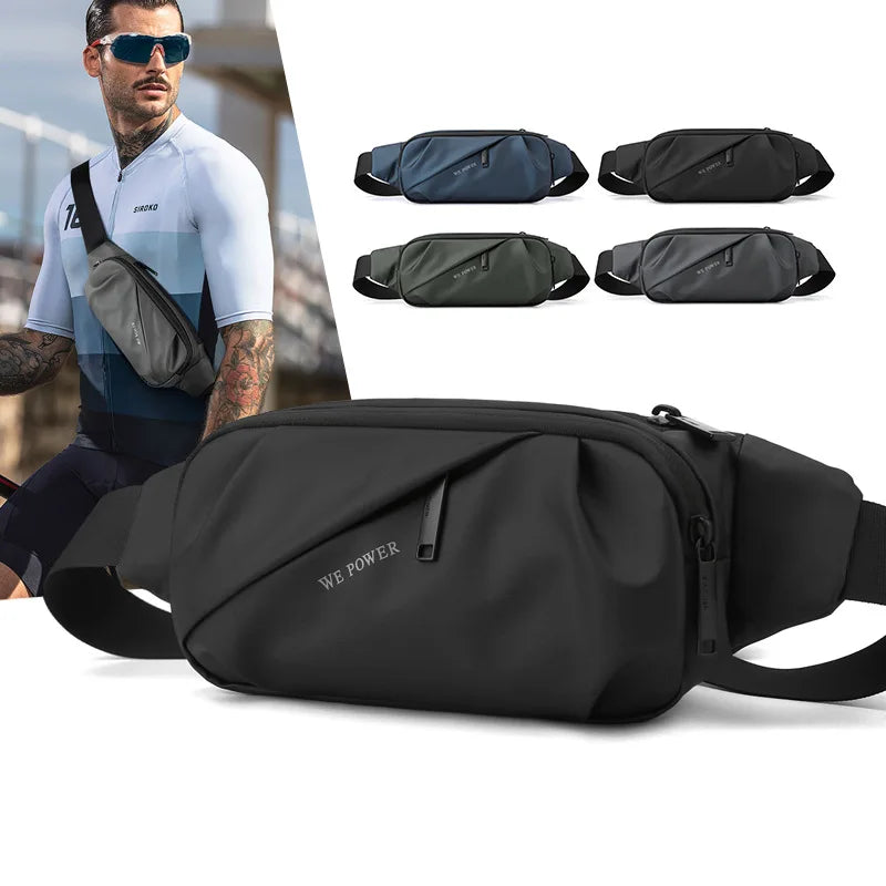 Outdoor Sports Running Fanny Pack Shoulder Messenger Breathable Fitness Cycling Hiking Travel Unisex Fashion Sling Belt Zipper