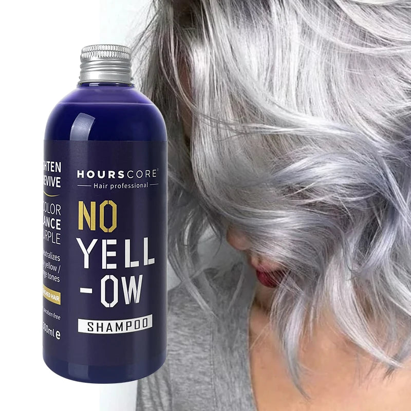 Professional Yellow Remove Color Lock Protecting Repairing 300Ml Salon Hair Dye Purple Shampoo for Blonde Bleached