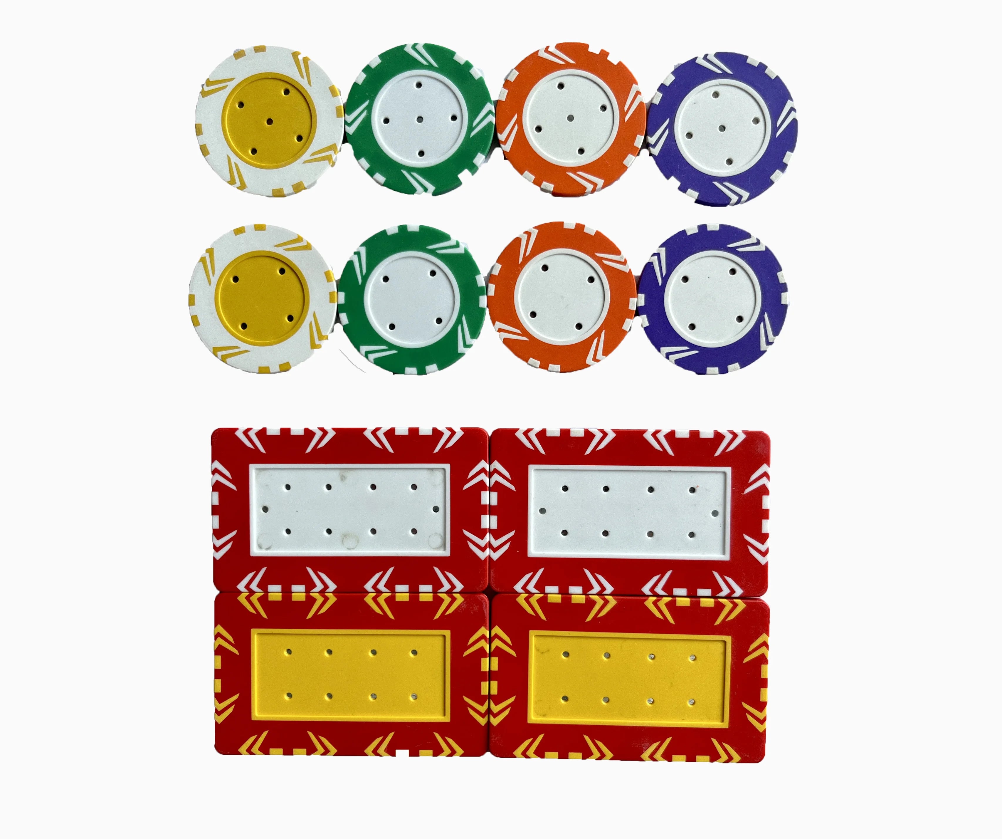 High Quality Custom Clay Casino Poker Chips Personalize Square/Round Poker Set Rounders Coin Plaque High Quality Tray Included