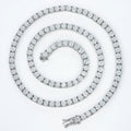 Factory Price Bulk 925 Sterling Silver 4mm Iced Out Vvs Round Mossanite Moissanite Tennis Chain Necklace for Men and Women