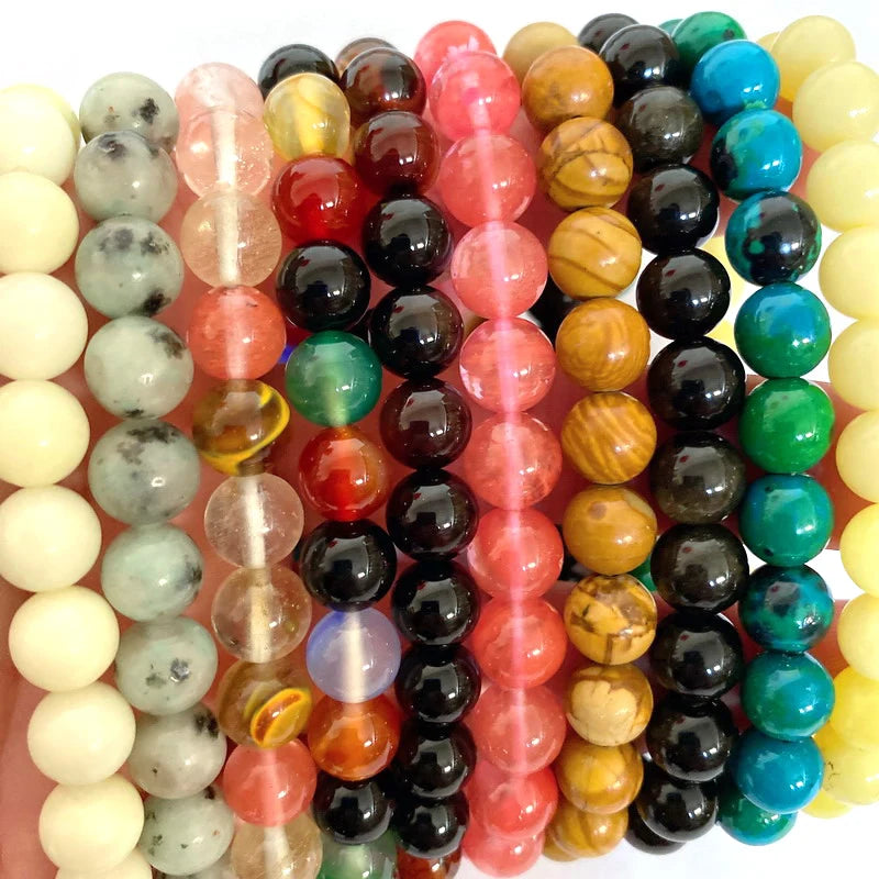 Wholesale Natural Crystal Bracelets Seven Chakra Beads for Bracelet Making .