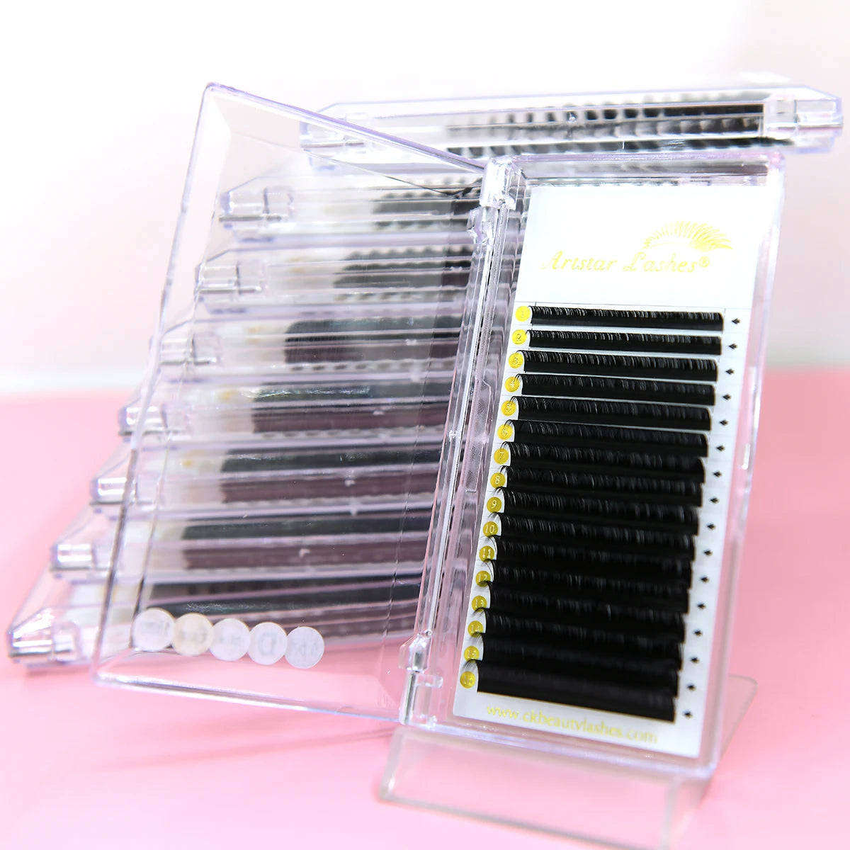 Artstar Professional Vendor's Custom Eyelash Extension Private Label CC BC CD DD Curl Private Box Packaging
