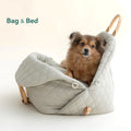 Custom Luxury Winter Dog Carrier Purse Durable High-End PU Material Versatile Use for Pet Travel Car Seat Solid Pattern Backpack