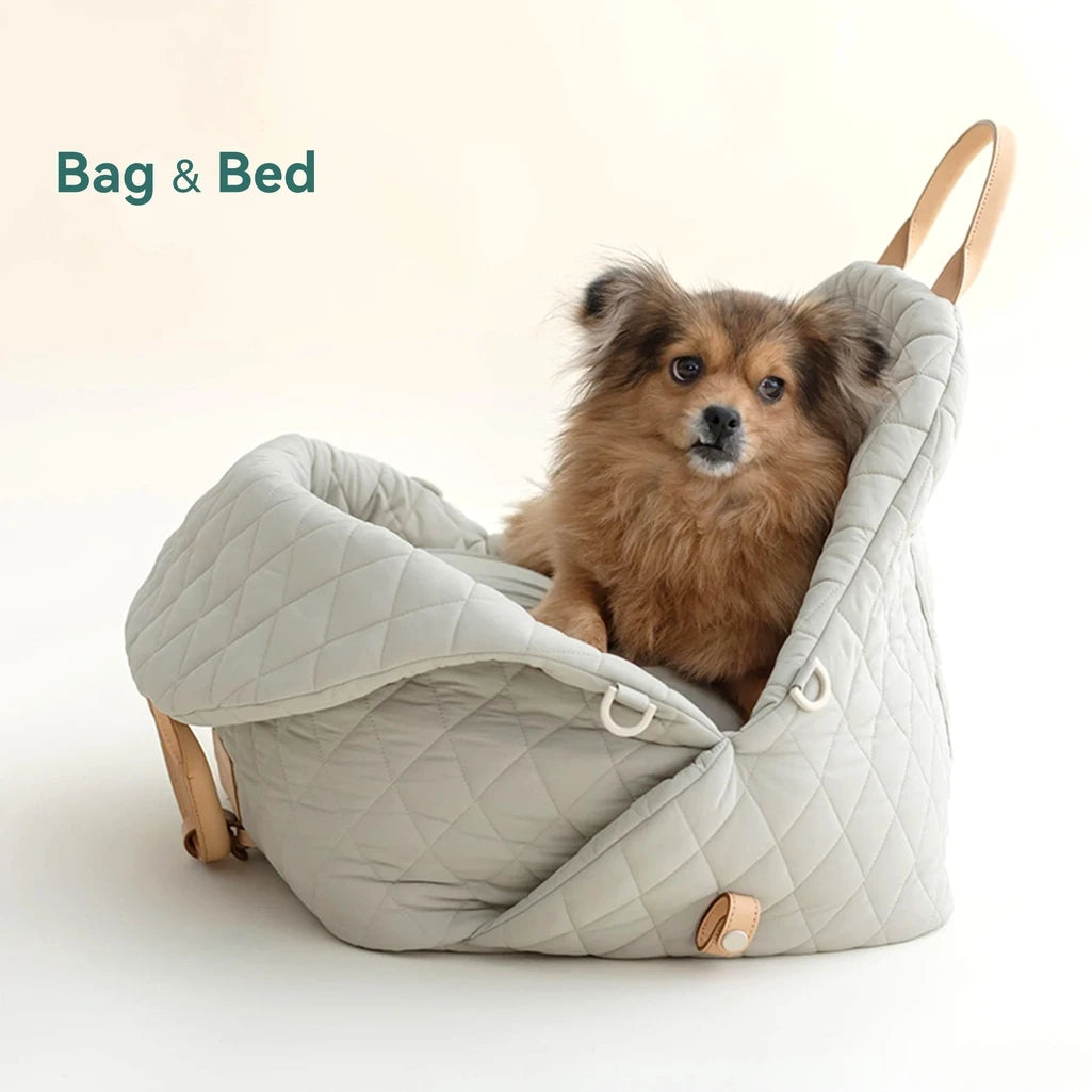 Custom Luxury Winter Dog Carrier Purse Durable High-End PU Material Versatile Use for Pet Travel Car Seat Solid Pattern Backpack