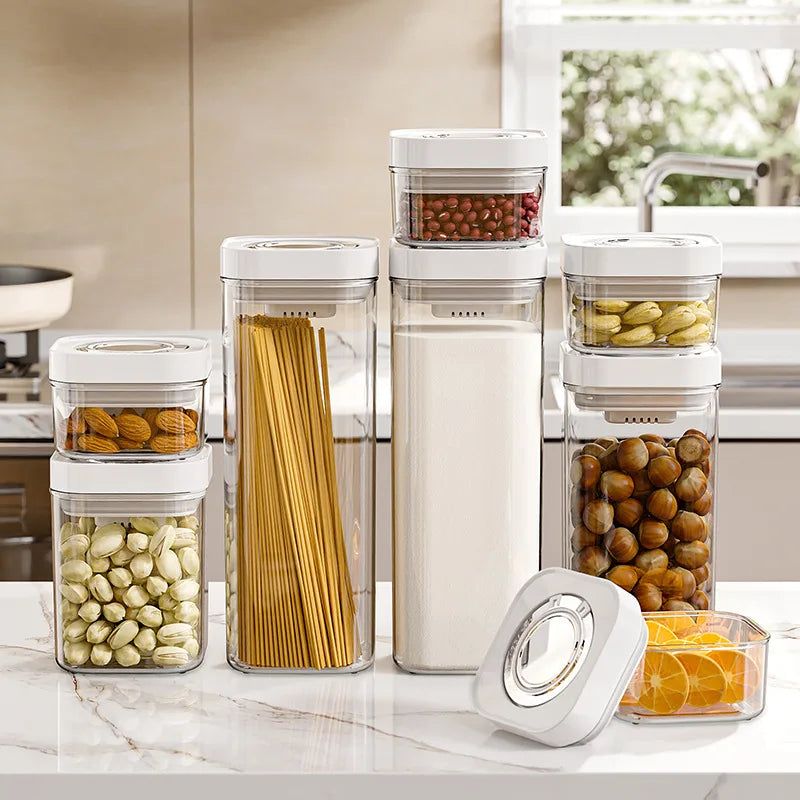 OWNSWING Compression-type Airtight Food Storage Container Flour Snack Grain Storage Box Household sealed Food Storage tank