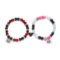 Creative Spider Magnetic Heart Couple Bracelet Handmade Beaded Jewelry with Trendy Style for Gift