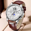 LIGE LG8975 Watch Factory Fashion Quartz Men Watches  Luxury Waterproof Luminous Date Man Clock Leather Sport Men's Wrist Watch