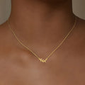 Zesenlin Custom Full Stainless Steel Leaf Necklaces Gold Silver Plated Leaves Crystal Necklace for Women