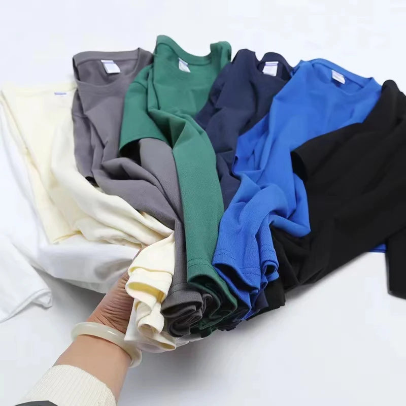 100% Cotton White T Shirt Custom T Shirt Printing Blank T-shirt Men Round Neck Black T Shirt Unisex Plain Tshirts for Printing