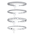 Trendy Chain Cross Bracelet Rectangular Brand Hollow Cross Chain Bracelet Minimalist Men Gifts Hand Made Bracelets
