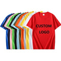 Low MOQ 100% Cotton Tshirt Sublimation Soft Fabric Custom Logo Printed Plain Women's Men's T-Shirts Plus Size Options
