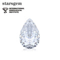 Starsgem Lab Created Diamond IGI Certificate HPHT Lab Diamond DEF Color 1ct 2ct 3ct Pear Lab Grown Diamond