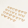Letter 'A-Z' Charm Connectors 14K Gold Filled Initial Alphabet Letter Pendant w / 2 Rings for Necklace Bracelet Jewelry Making