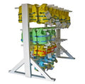 Durable HDPE Life Jacket Rack 64 Capacity for Water Parks and Resorts