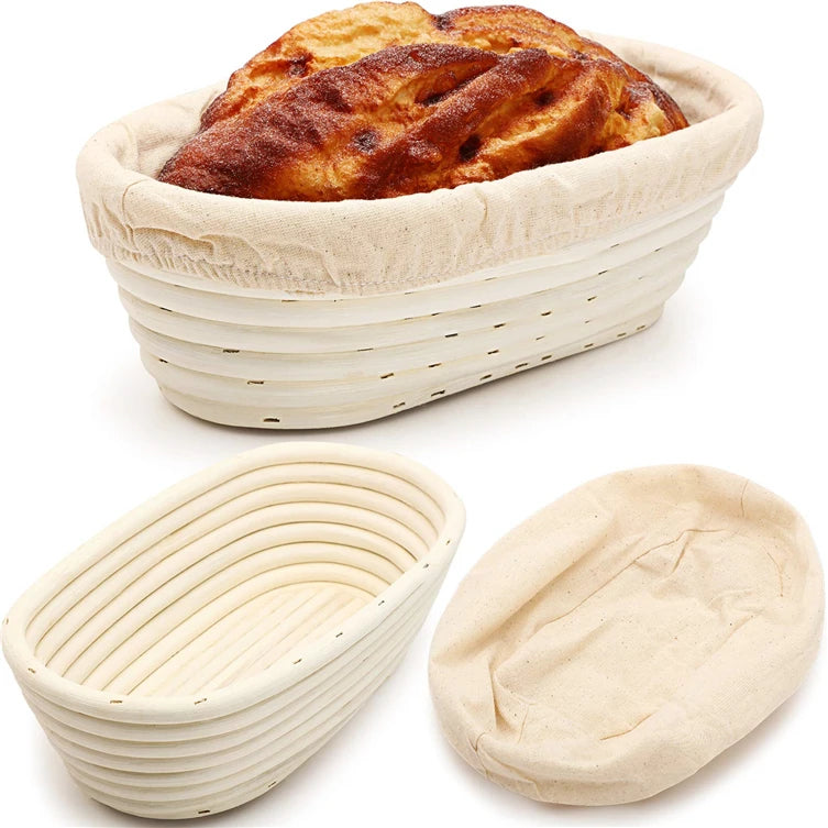 Food Grade Multi Size Proofing Bread Tool Sets With Liners Proofit Breadproofing Custom Wholesale Banneton 9 Inch Proof Basket