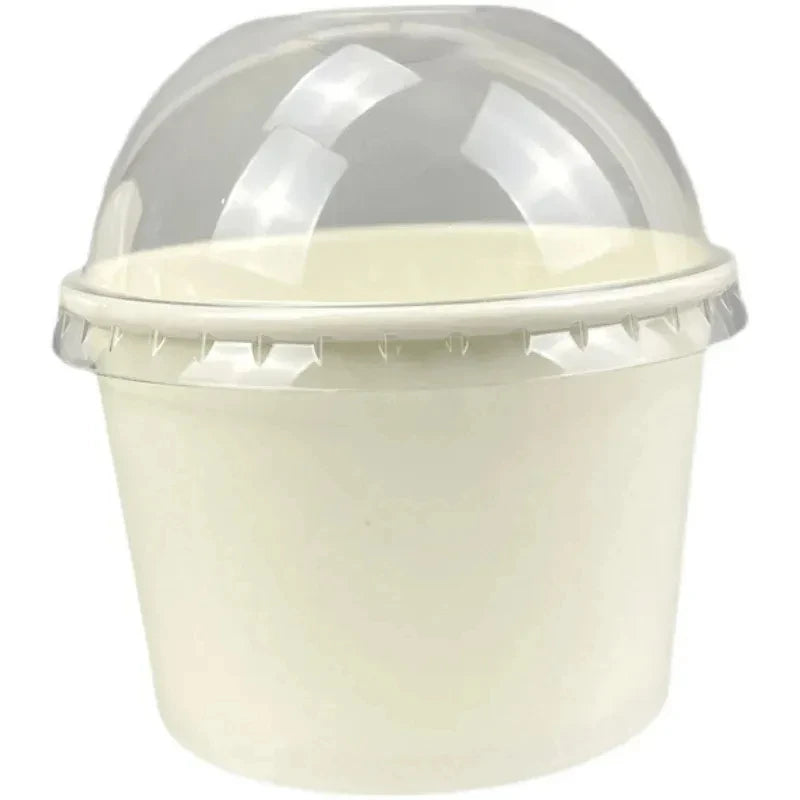 Factory Wholesale 3oz/ 4oz Paper Ice-cream Cups Custom logo Disposable Biodegradable Soup Paper Bowl with Lid