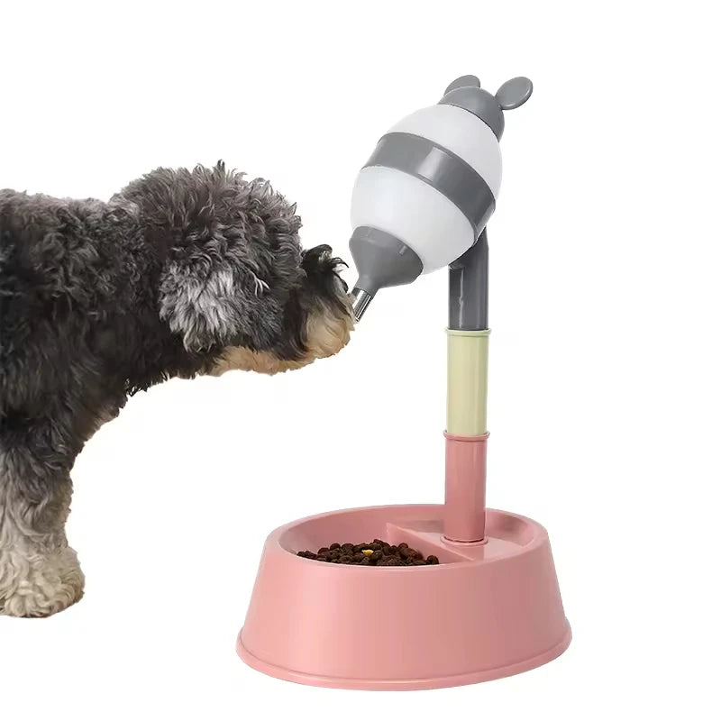 Multi-colors Height Adjustable Gravity Automatic Pet Water Feeder Standing Plastic Dog Drinking Pet Water Dispenser Cat Waterer