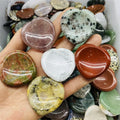 Hot Sale Natural Carved Healing Multi Materials Available Crystal Heart Worry Stone for love Gift
