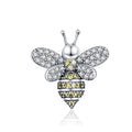 925 Sterling Silver Silicone Bee Charm Beads for Original Bangle & Bracelet Women Jewelry Pendant Gift DIY SCC1194