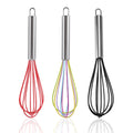 Manjia Wholesale Commercial Beater Stainless Steel Egg Tools Silicone Manual Egg Whisk Steel Mixer Egg Beater