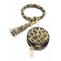 Factory Women Wristlet Wallet Keychain Bracelet Wallet Mini Bangle Bag Fashion Leopard and Sunflower Wallet Keychain Holder
