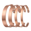 Wholesale Magnetic Pure Red Copper Bracelet Health Energy Magnet Cuff Bangles Jewelry Supply for Gift
